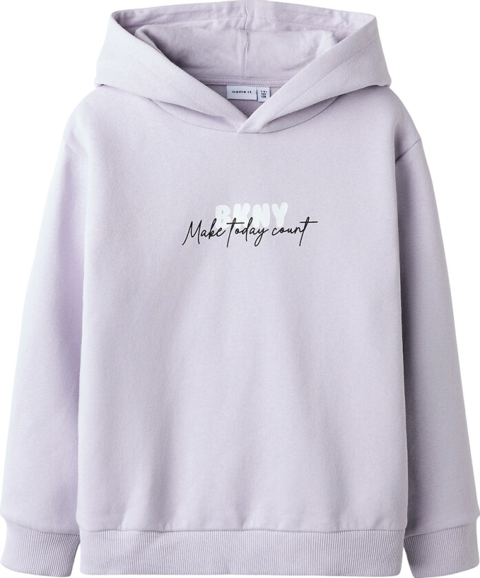 Hettegenser - NkfFinine - Misty Lilac - - 6 år (116) - Hettegenser