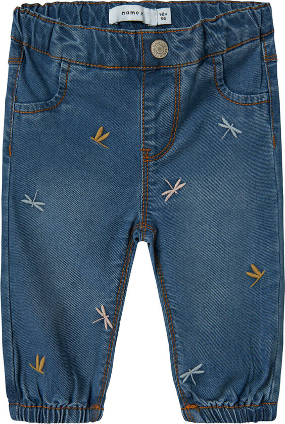 Jeans - NbfRose - Formet - Medium+ Blue Denim/Møllbroder - - 62 - Jeans