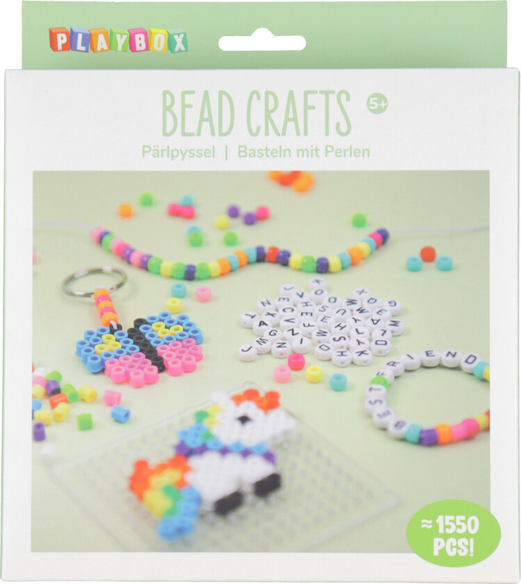 Perlesett - Nøkkelringer m. Perleplate - 1550 stk. - - OneSize - Perler