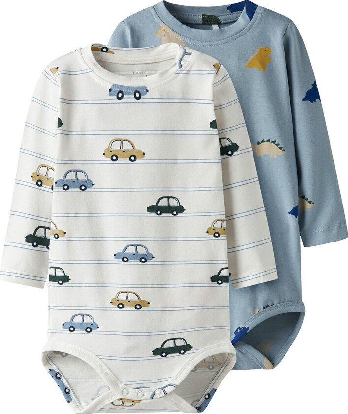 Body I/e - NbmVroels - 2-pack - Cloud Danser/Dusty Blue - - 56 - Langermet Body