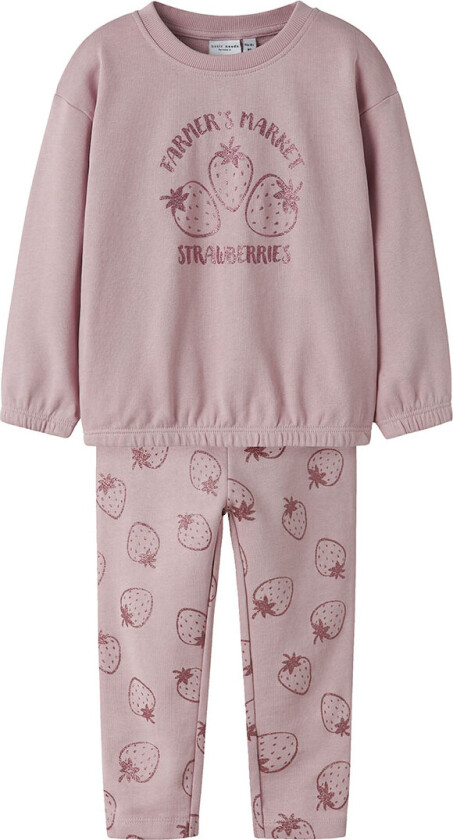 Joggedress - NmfViluba - Polert Lilac/Polert Lilac - - 8 år (128) - Joggedress