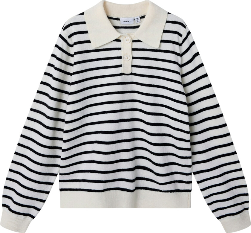 Poloskjorte - NkfDanja - Strikk - Whisper White - - 6 år (116) - Genser