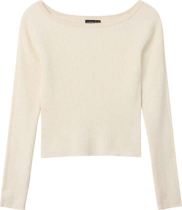 Genser - Strikk - Rib - NlfLarin - Antique White - - 11-12 år (146-152) - Genser