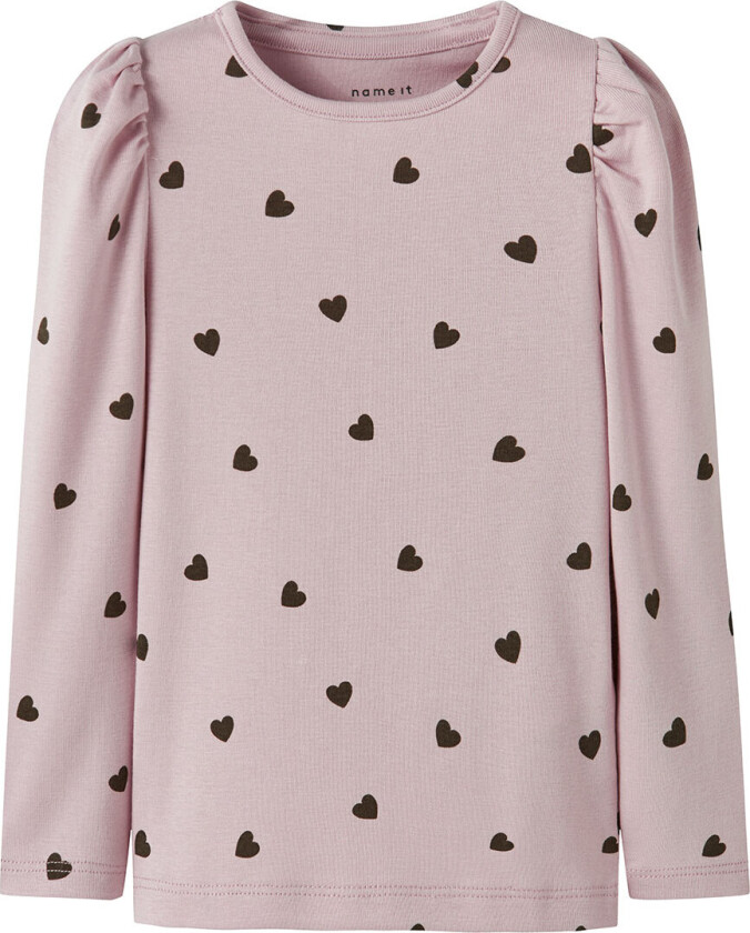 Genser - NmfKheart - Polert Lilac m. Hjerter - - 6 år (116) - Genser