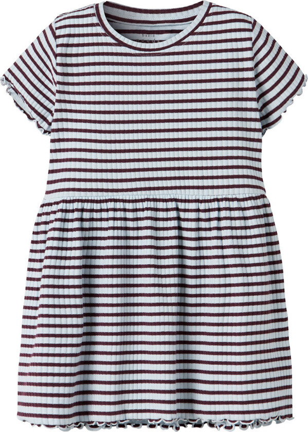Kjole - Rib - NmfVamme - Country Air/Fig - - 3 år (98) - Kjole
