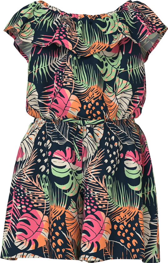 Buksedress - NmfVinaya - Navy Blazer/Fersk Tropical - - 1½ år (86) - Buksedress