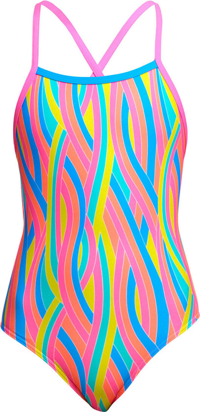 Badedrakt - Fastspent One - UV50+ - Virvlende sugerør - - 14 år (164) - Badetøy