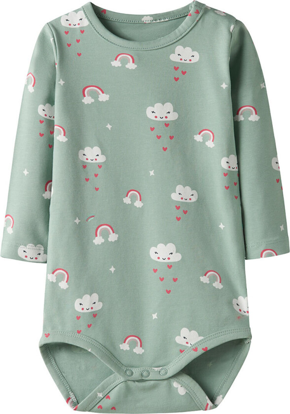 Body I/e - NbfVandora - Jadeitt/Cloud - - 1 år (80) - Langermet Body