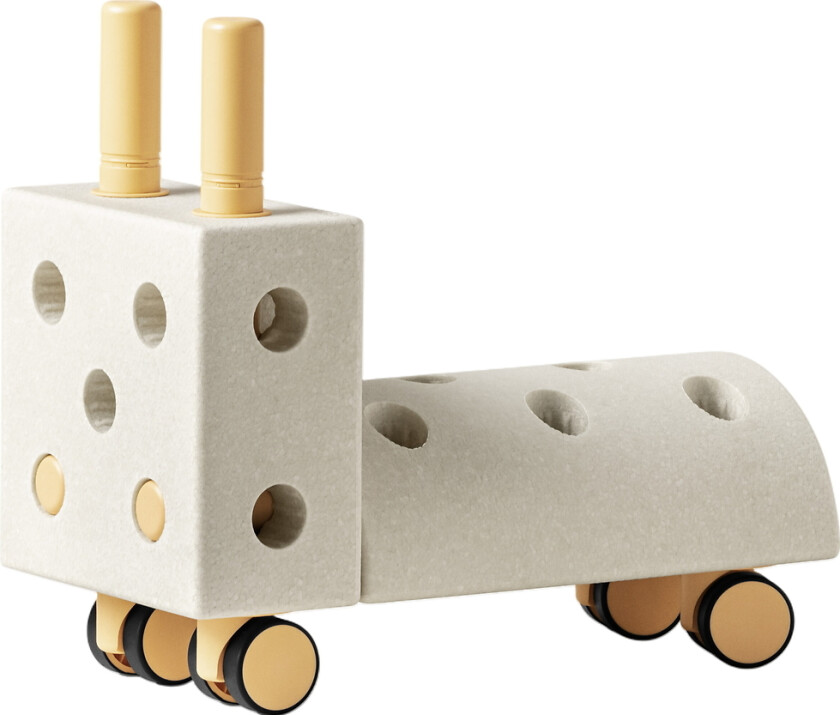 Gåvogn - Tiny Ride - 10 Deler - 40x20x36 cm - Sand Grey/Hon - - OneSize - Tumledyr