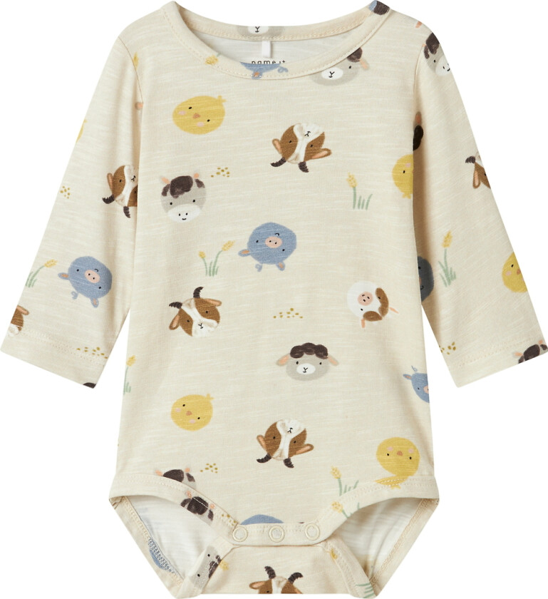 Body I/e - NbmLarm - Peyote Melange m. Trykk - - 56 - Langermet Body