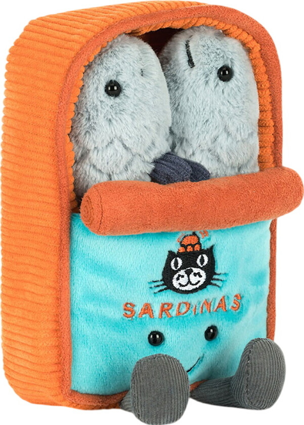 Kosedyr - 17x11 cm - Amuseables Sardine Tin - Oransje/G - - OneSize - Kosedyr