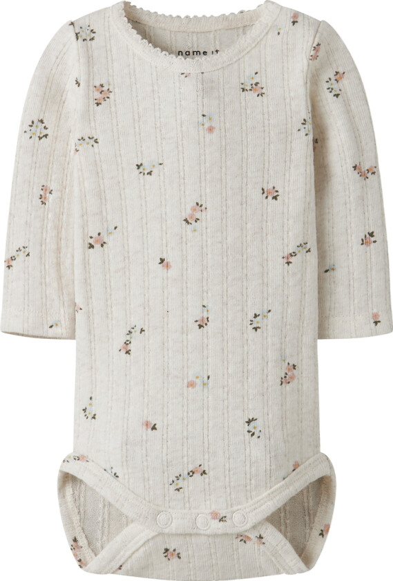 Body I/e - NbfLower - Peyote Melange m. Blomster - - 68 - Langermet Body