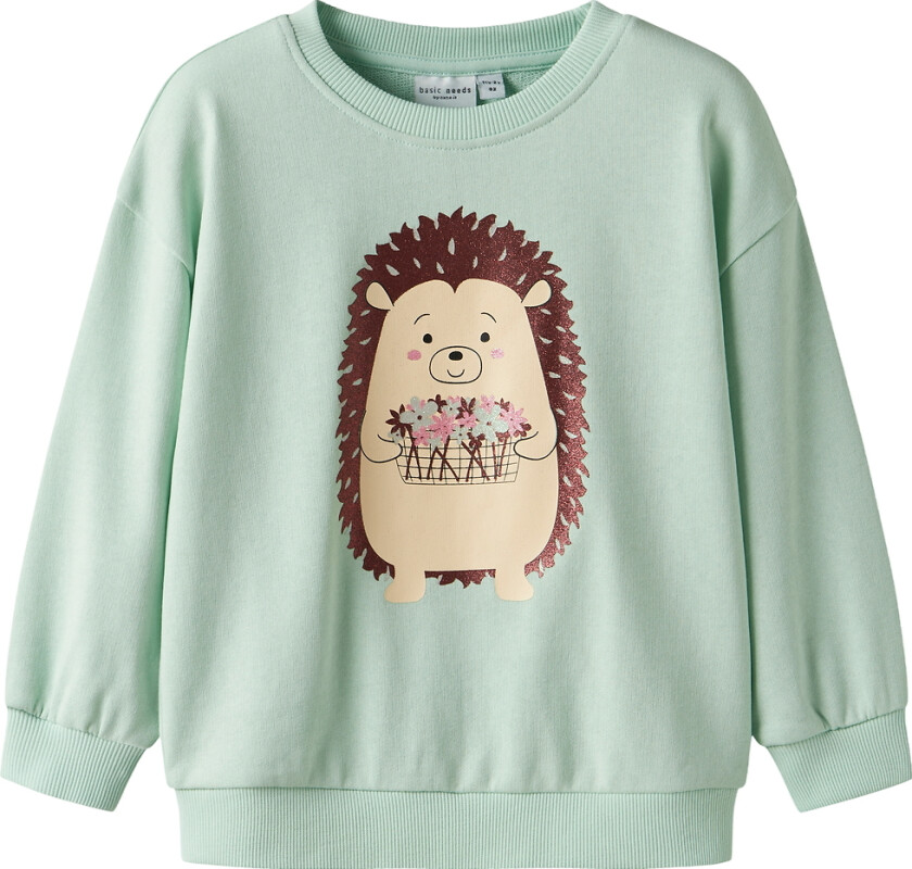 Bilde av Collegegenser - NmfValona - Gossamer Green/Pinnsvin - - 3 år (98) - Collegegenser