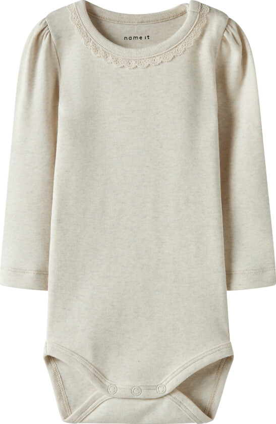 Body I/e - NbfLudmilla - Peyote-melange - - 1½ år (86) - Langermet Body