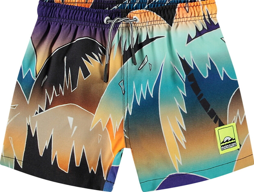 Badeshorts - UV50+ - Niko - Falmede palmer - - 11-12 år (146-152) - Badetøy