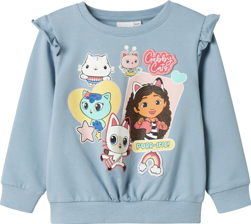 Collegegenser - NmfJyla - Gabby's Dollhouse - Dusty Blue - - 2 år (92) - Collegegenser