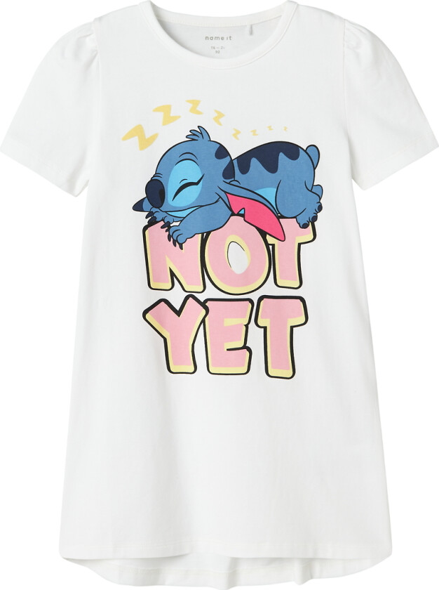 Nattkjole - NmfAsta - Stitch - Bright White - - 2 år (92) - Nattkjole