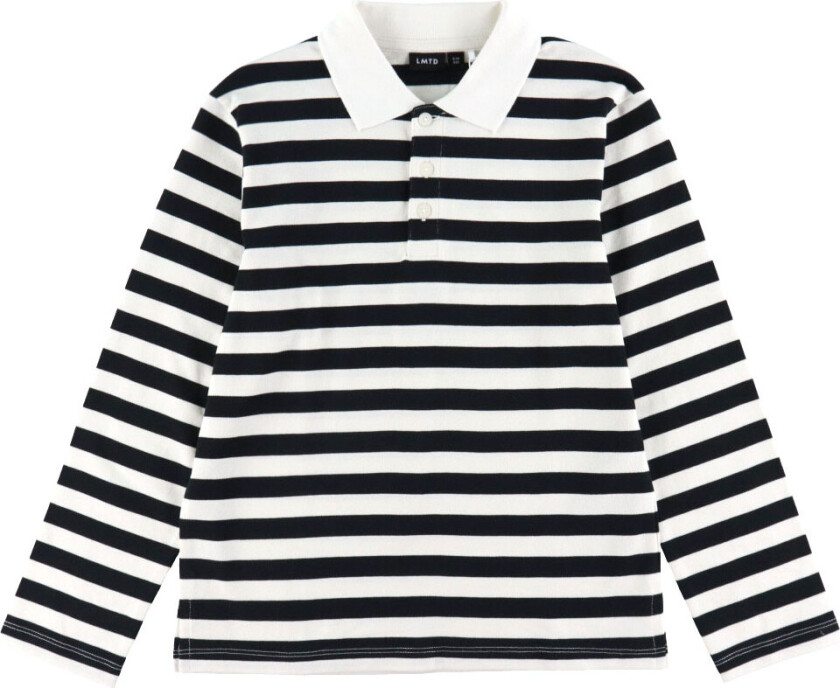 Poloskjorte - NlnKliva - Black/White Striper - - 9-10 år (134-140) - Genser