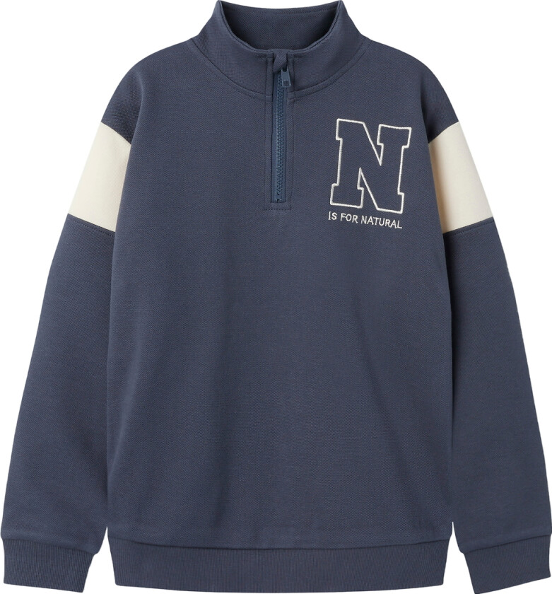 Genser - NkmDenno - Halv glidelås - Ombre Blue m. Trykk - - 11-12 år (146-152) - Genser