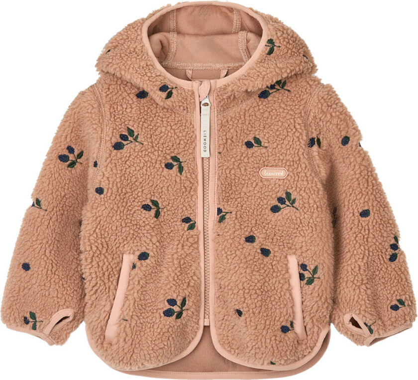 Fleecejakke - Mara - Berry/Pale Toscana/Broderi - - 3 år (98) - Fleecejakke