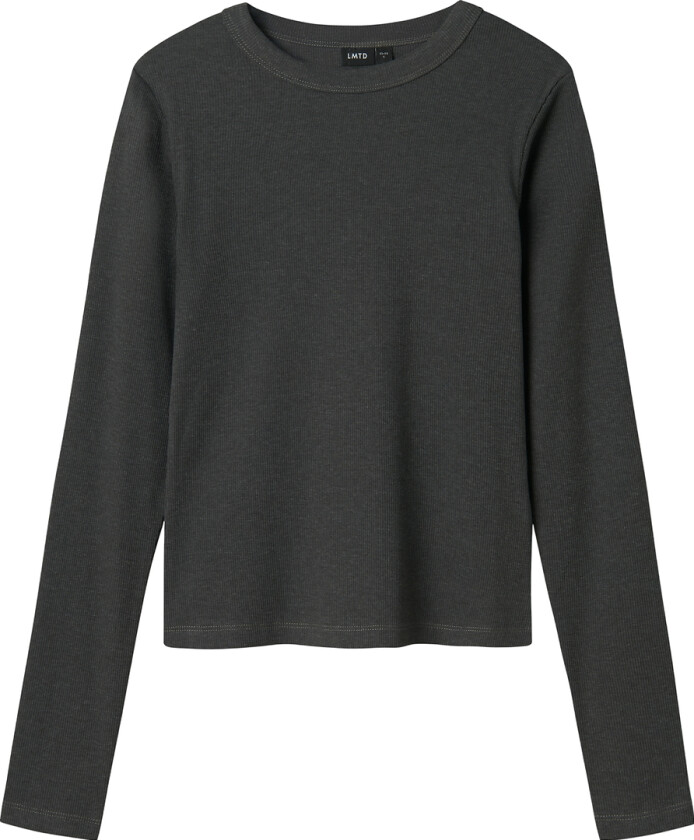 Genser - Rib - Nei - NlfHinaja - Dark Grey Melange - - 11-12 år (146-152) - Genser