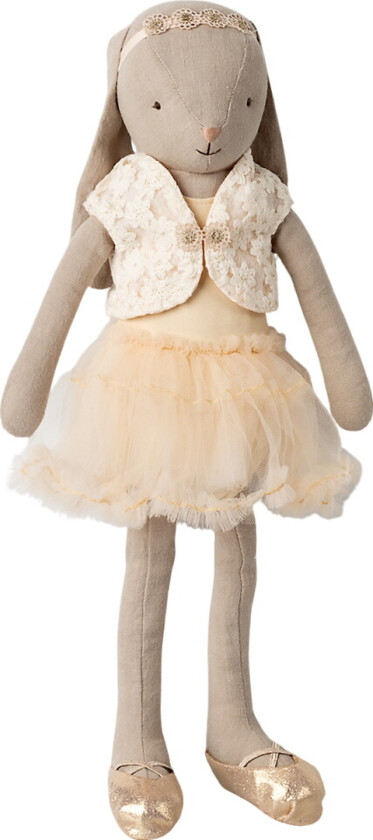 Kanin - Trikot og tyllskjørt - Str. 3 - Krem - - OneSize - Dukke