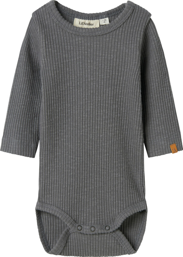 Lil' Atelier Body I/e - Rib - NbmRajo - Poppy Frø - Lil Atelier - 62 - Langermet Body