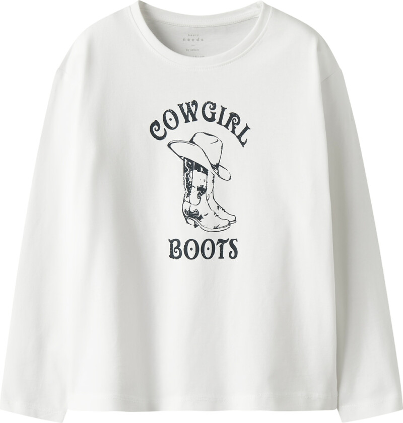 Genser - NkfVeen - Bright White/Støvler - - 11-12 år (146-152) - Genser