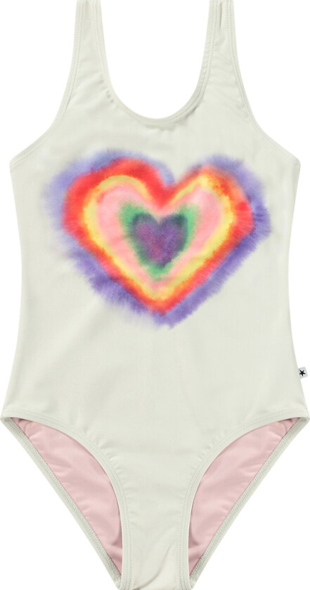 Badedrakt - UV50+ - Nika - Rainbow Heart - - 6 år (116) - Badetøy