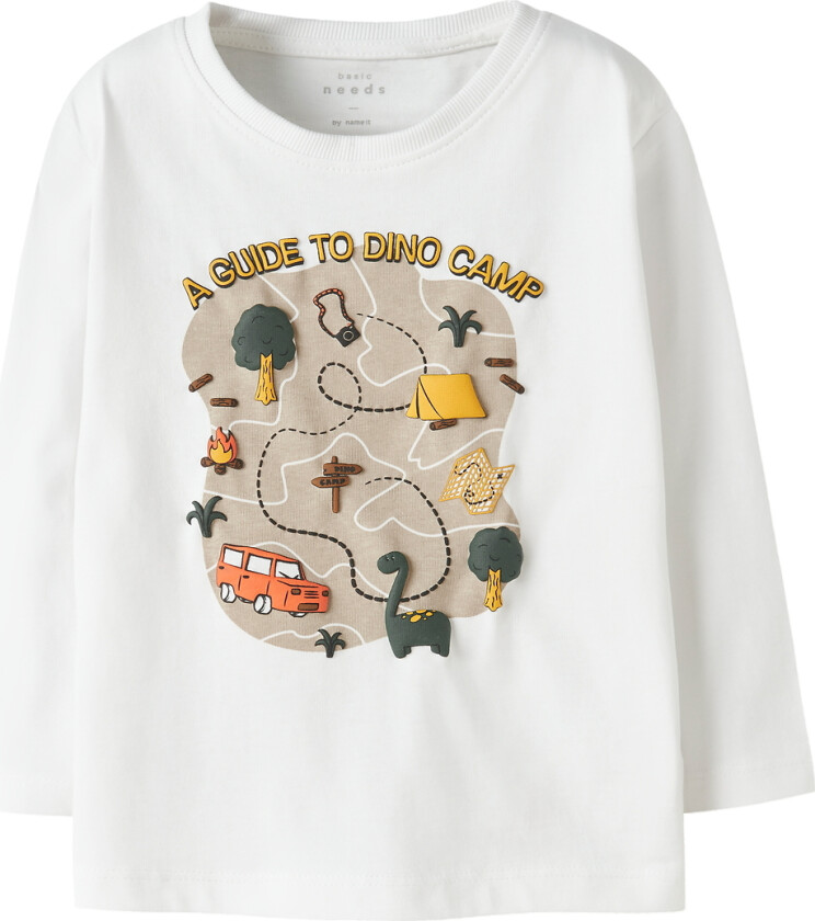 Genser - NmmVictor - Bright White/Dino Leir - - 5 år (110) - Genser