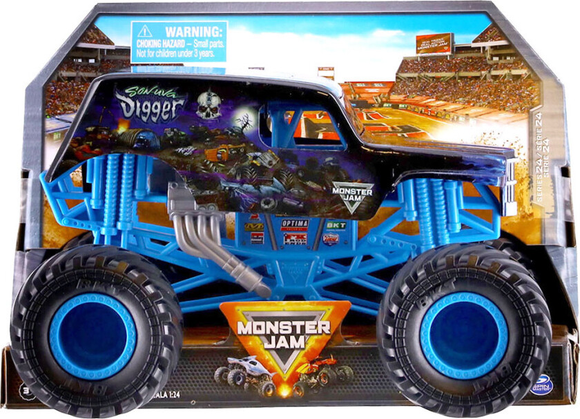 Samler Truck - 1:24 - Son-Uva Digger - Svart/Blå - - OneSize - Bil