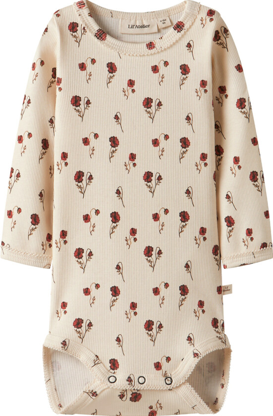 Lil' Atelier Body I/e - Rib - Slim - BbfLavo - Turteldue - Lil Atelier - 1 år (80) - Langermet Body