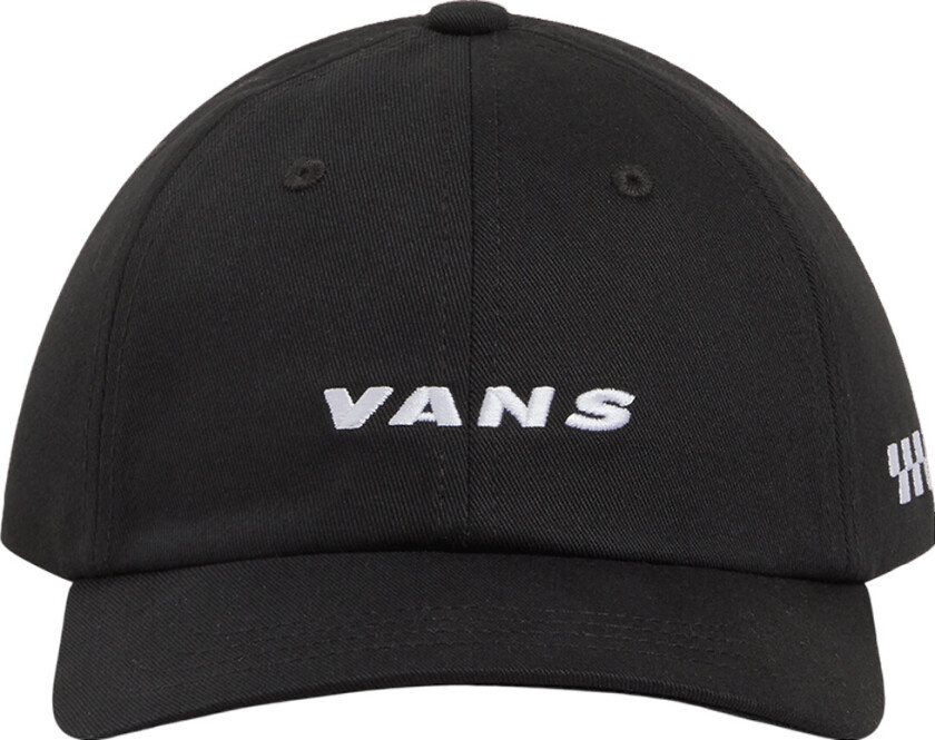 Caps - Sjekk side buet Bill - Svart m. Hvit - - OneSize - Caps