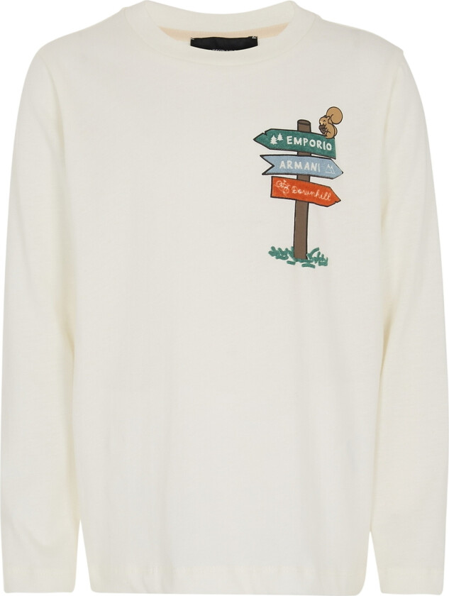 Genser - Off White m. Trykk - - 12 år (152) - Genser