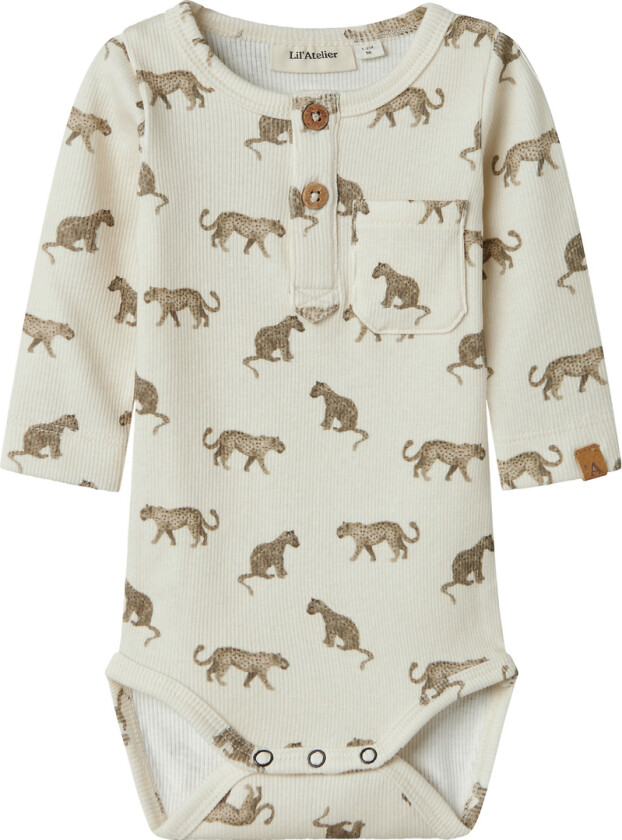 Lil' Atelier Body I/e - Rib - Slim - NbmLavo - Turteldue - Lil Atelier - 1 år (80) - Langermet Body