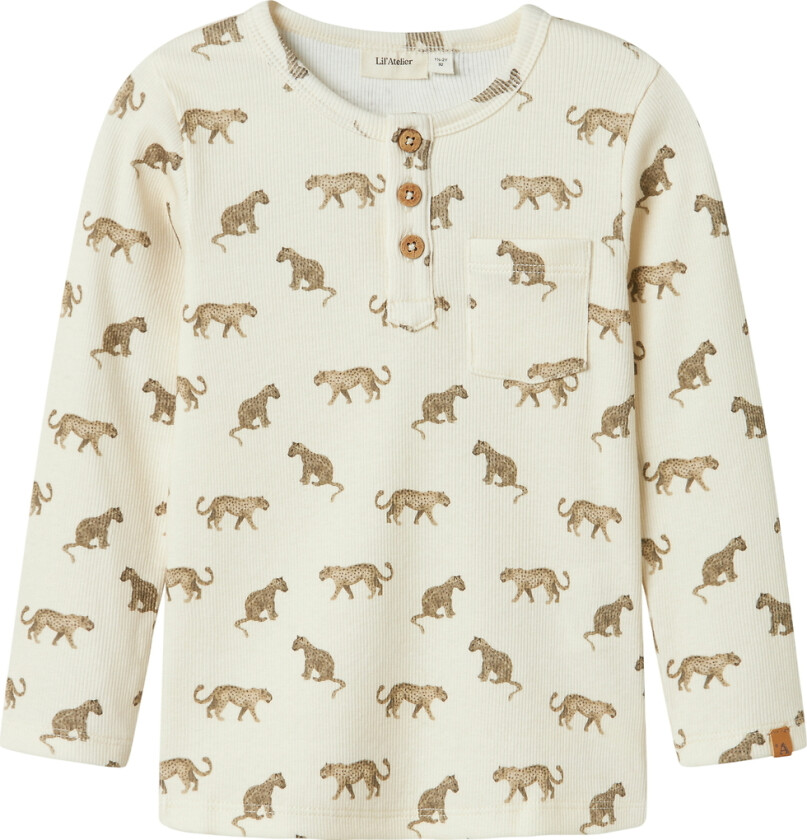 Lil' Atelier Genser - Rib - NmmLavo - Turteldue m. Trykk - Lil Atelier - 6 år (116) - Genser