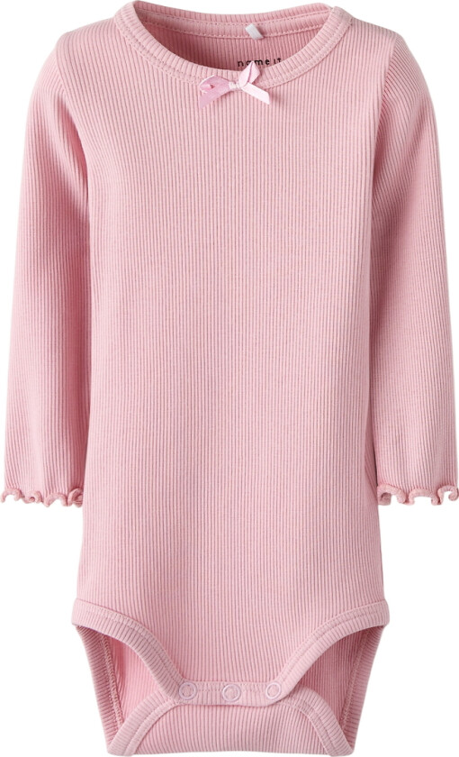 Body I/e - Rib - NbfKaylina - Bleket Mauve - - 62 - Langermet Body