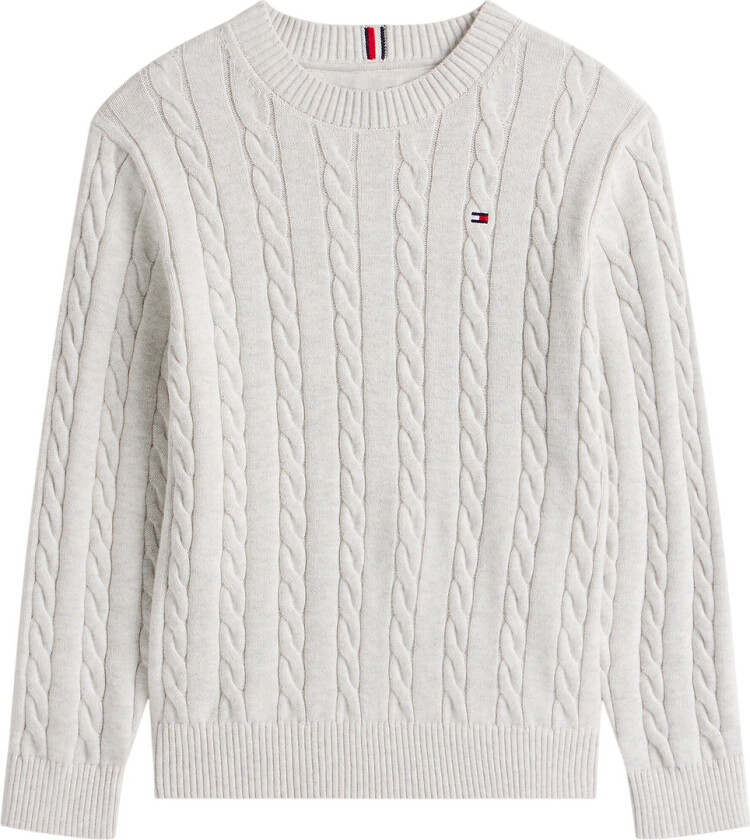 Genser - Strikk - Grå Melert - - 8 år (128) - Genser