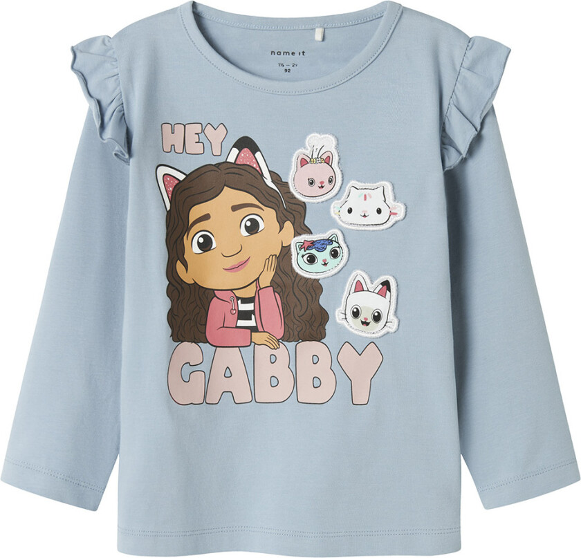 Genser - NmfJutte - Gabby's Dollhouse - Dusty Blue - - 7-8 år (122-128) - Genser