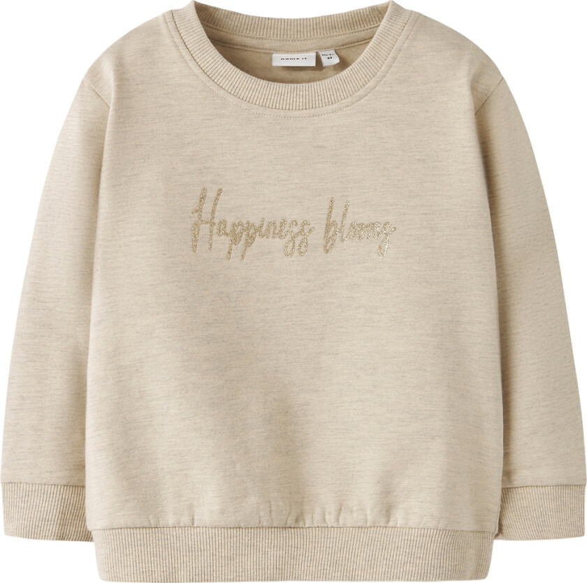 Collegegenser - NmfLaise - Peyote Melange m. Trykk - - 2 år (92) - Collegegenser