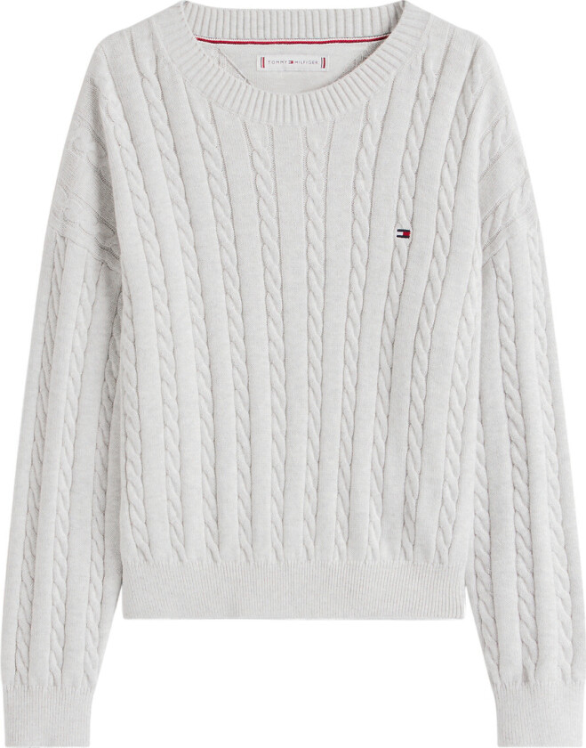 Genser - Strikk - Grå Melert - - 10 år (140) - Genser