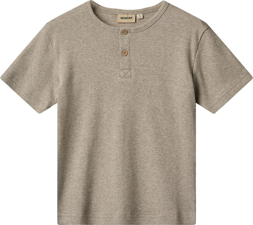 T-skjorte - Rib - Lumi - Grus Melange - - 8 år (128) - T-skjorte