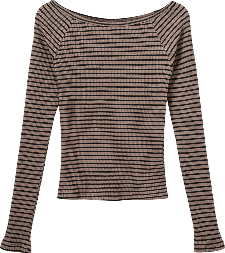 Genser - Rib - Soma - Brown Striped - - 8 år (128) - Genser