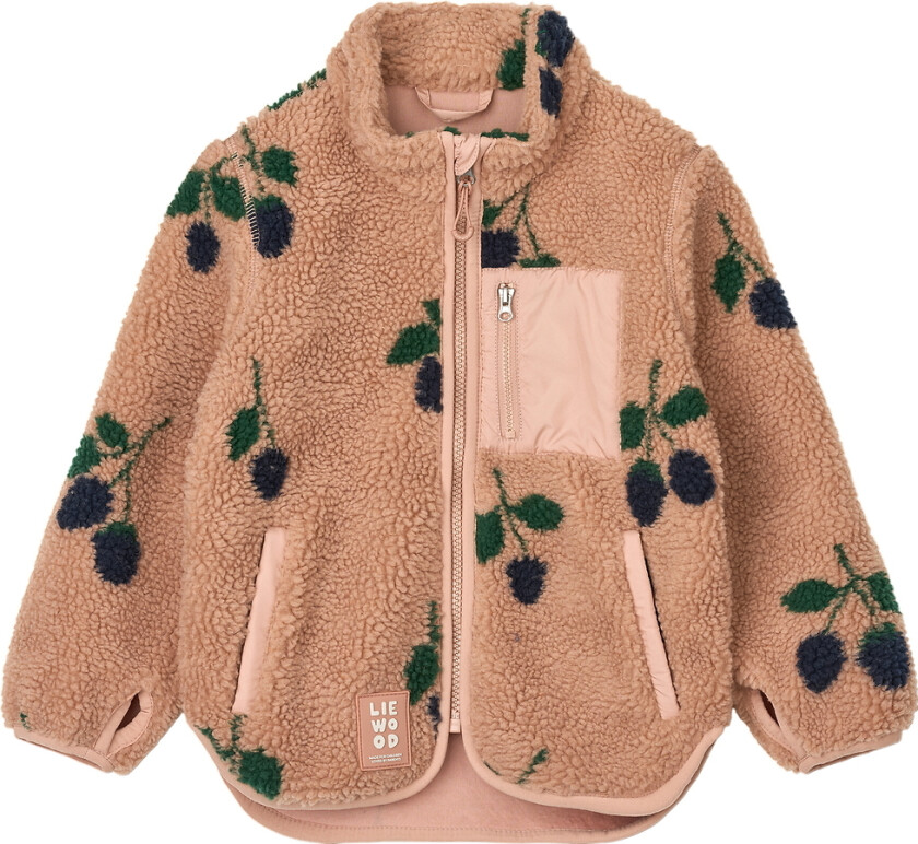 Fleecejakke - Nolan - Berry/Pale Toscana - - 5 år (110) - Fleecejakke