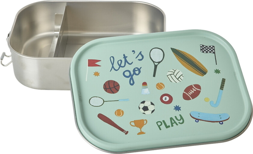 Matboks - Rustfritt Stål - Stor - 2 Rum - Soft Green Sports - - OneSize - Matboks