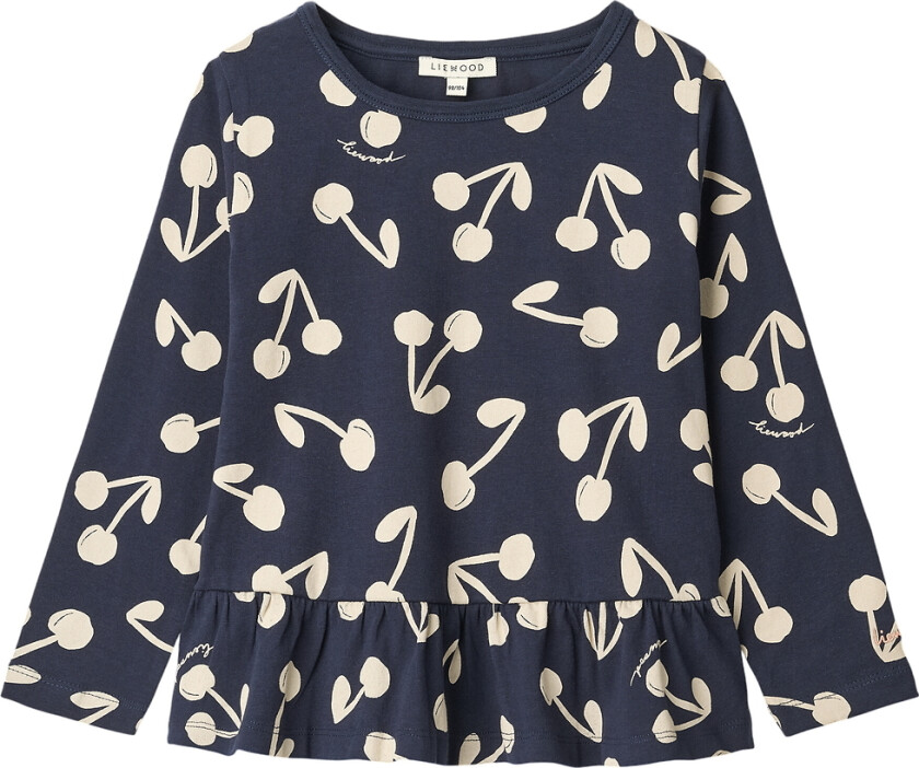 Genser - Margit - Cherry Blossom/Classic Navy - - 86/92 - Genser