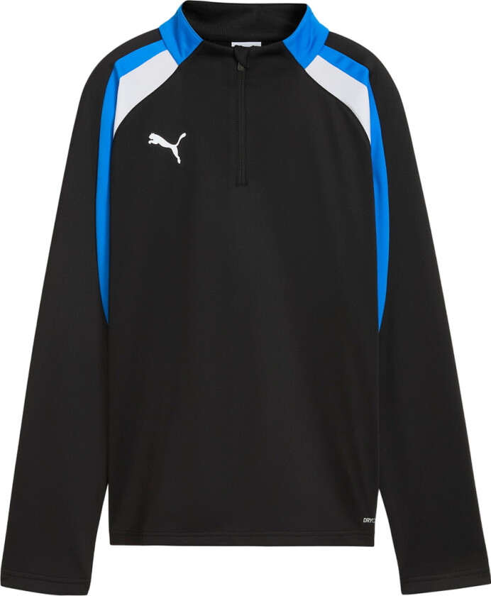 Treningsskjorte m. Glidelås - Svart m. Blå/Hvit - - 14 år (164) - Genser