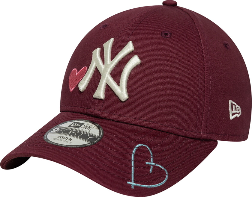 Caps - 9Forty - New York Yankees - Mørkerød - - 6-12 år (116-152) - Caps