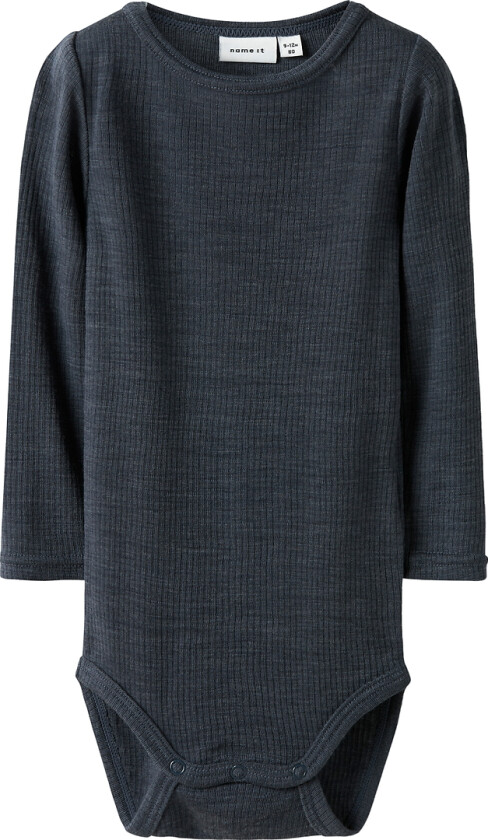 Bilde av Body I/e - Ull - Rib - Noos - NbnWax - Ombre Blue - - 68 - Langermet Body
