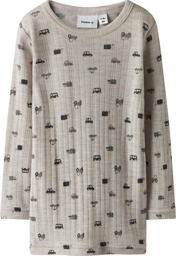 Genser - Ull - Rib - Noos - NmmWang - Nacreous Cloud/Sma - - 7-8 år (122-128) - Genser